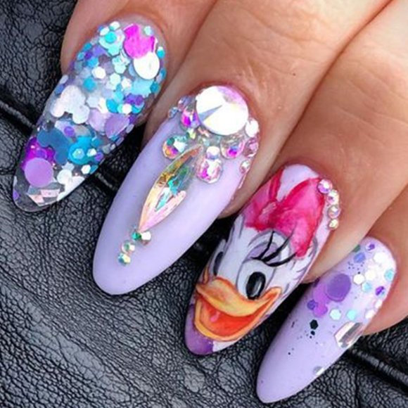 DISNEY (Daisy & Donald Duck) Fingernail Stickers Manicure Decals - Picture 7 of 9